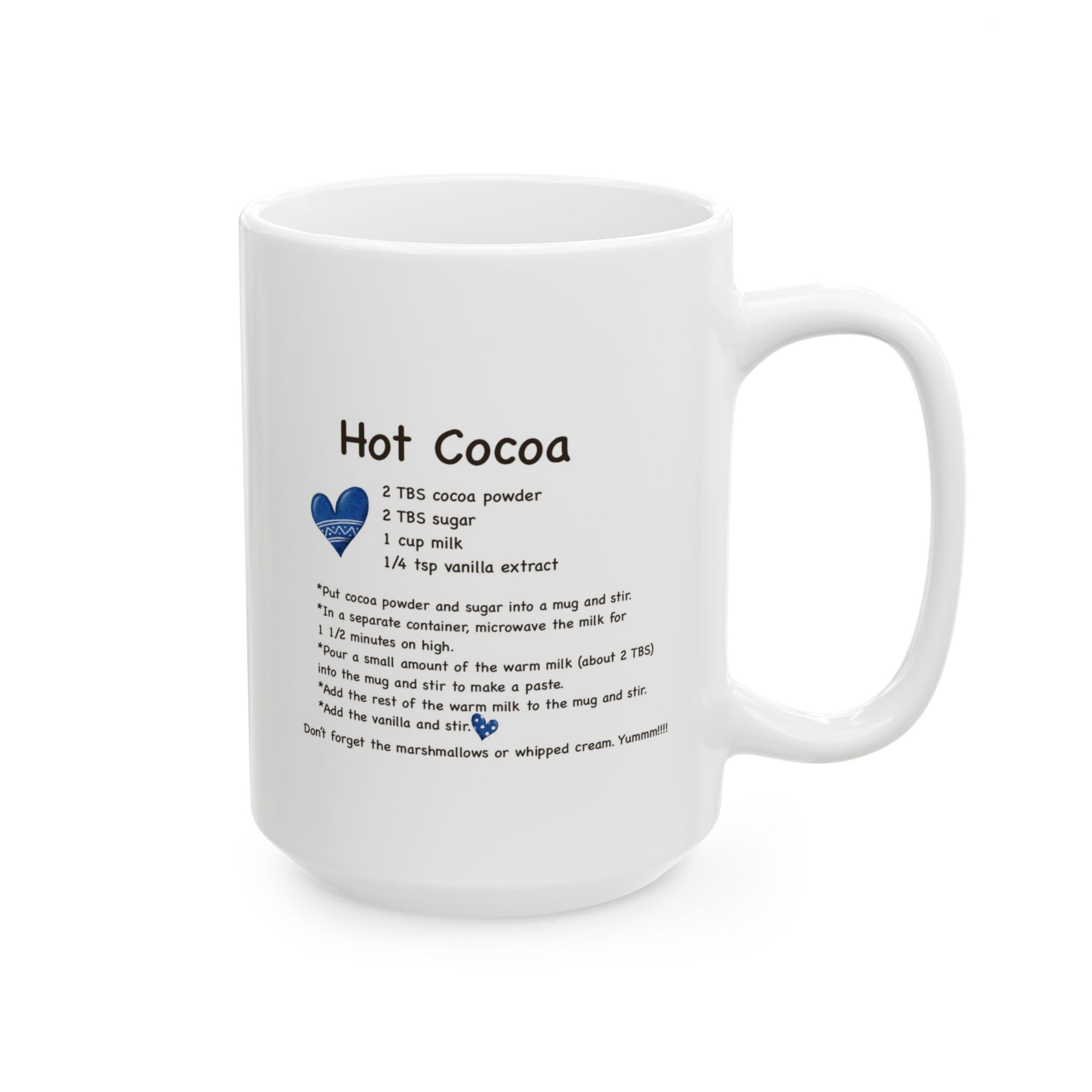 Polar Bear Mug | Cozy Christmas Coffee Cup with Hot Cocoa Recipe | Holiday Ceramic Winter Mug