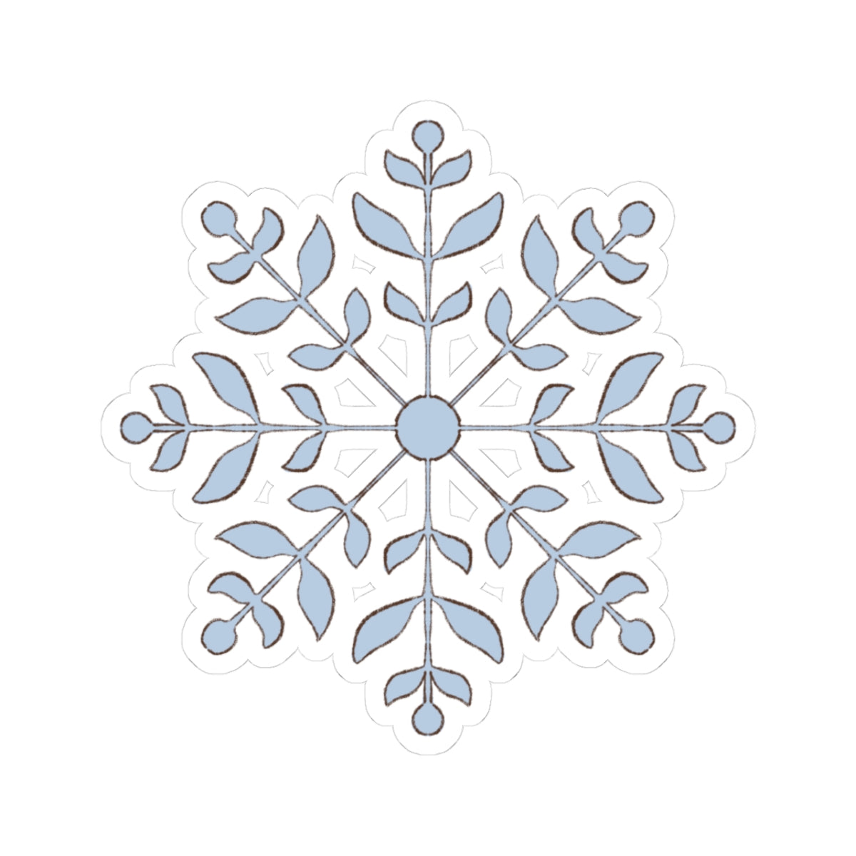 Snowflake Sticker | Cozy Winter Vinyl Decal | Festive Holiday Snowflake Design