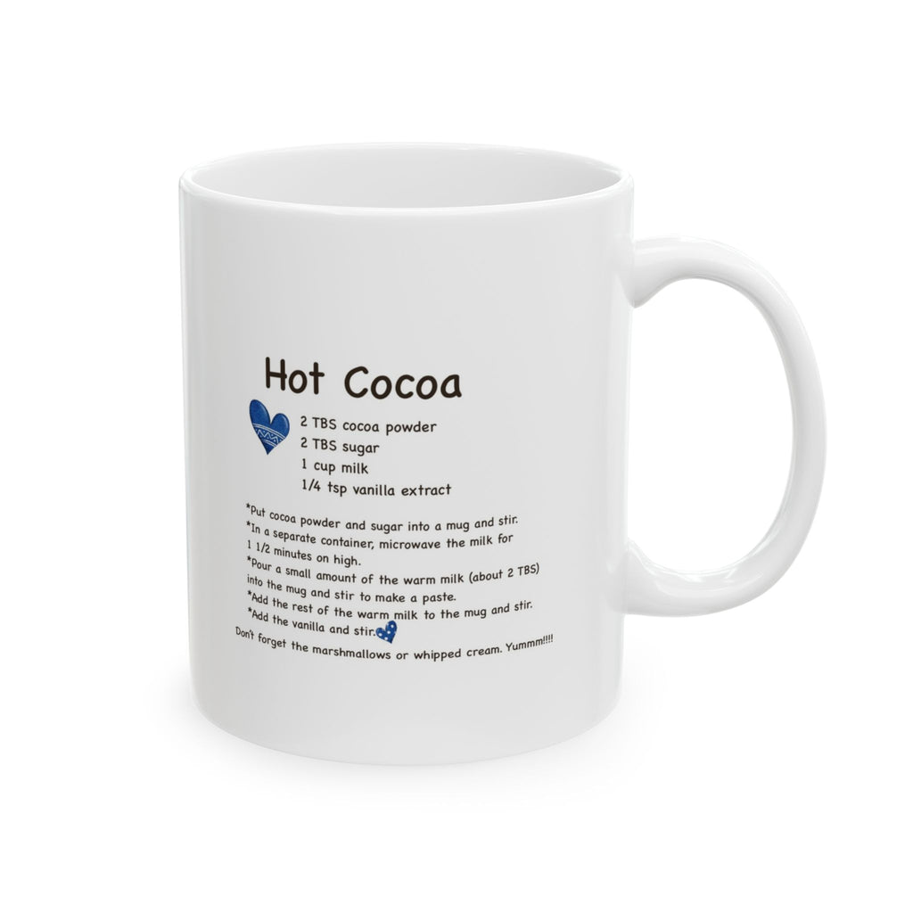 Polar Bear Mug | Cozy Christmas Coffee Cup with Hot Cocoa Recipe | Holiday Ceramic Winter Mug