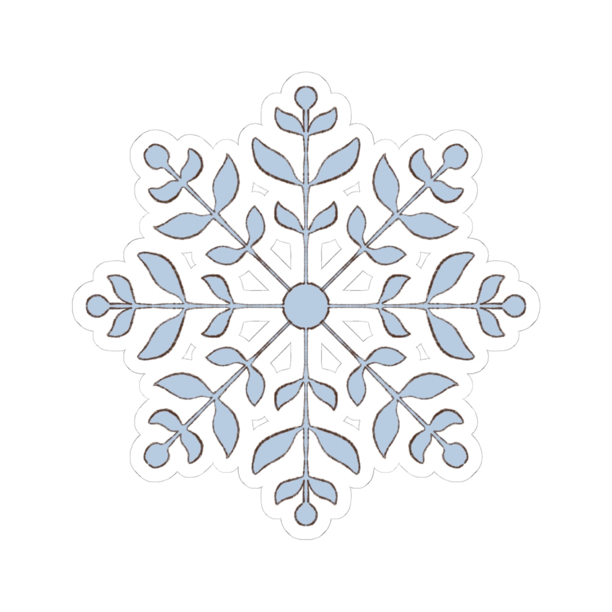 Snowflake Sticker | Cozy Winter Vinyl Decal | Festive Holiday Snowflake Design