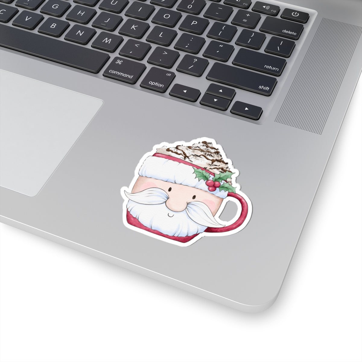 Santa Claus Mug Sticker | Cozy Christmas Vinyl Sticker | Festive Holiday Cup Design Decal