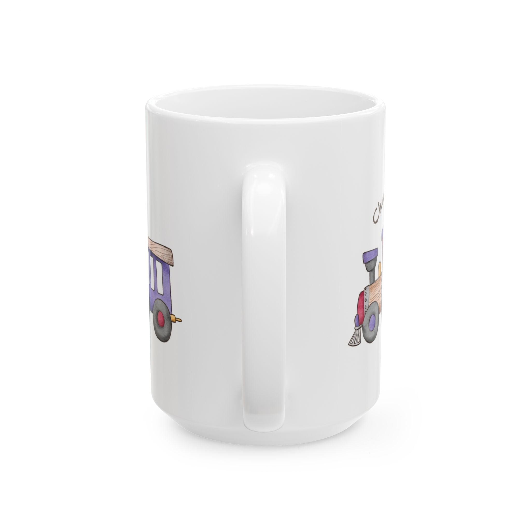 Christmas Train Mug | ‘Chug, Chug, Chug!’ Holiday Coffee Cup | Festive Ceramic Winter Mug