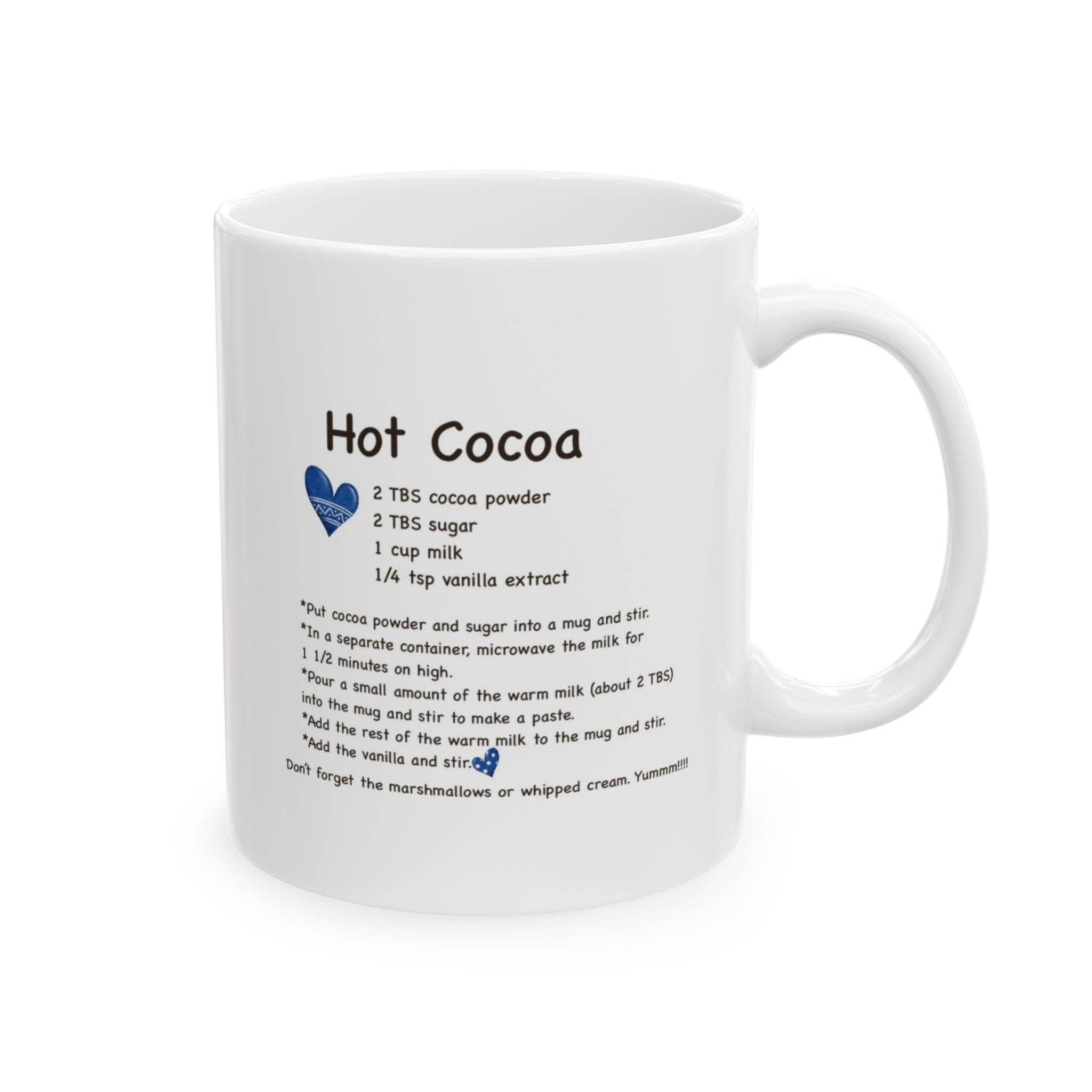 Snowman Mug | Cozy Winter Coffee Cup with Hot Cocoa Recipe | Festive Holiday Ceramic Mug