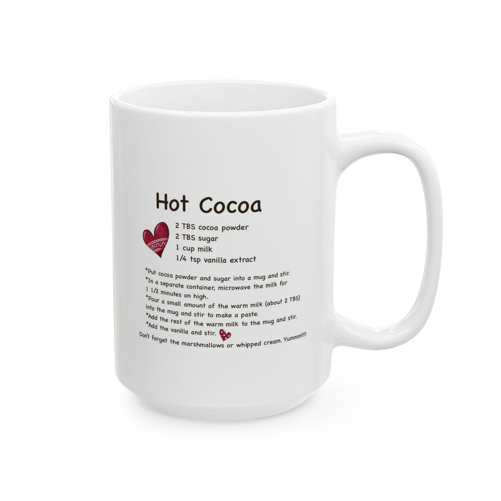 Candy Cane Mug | Festive Christmas Coffee Cup with Hot Cocoa Recipe | Cozy Holiday Ceramic Mug