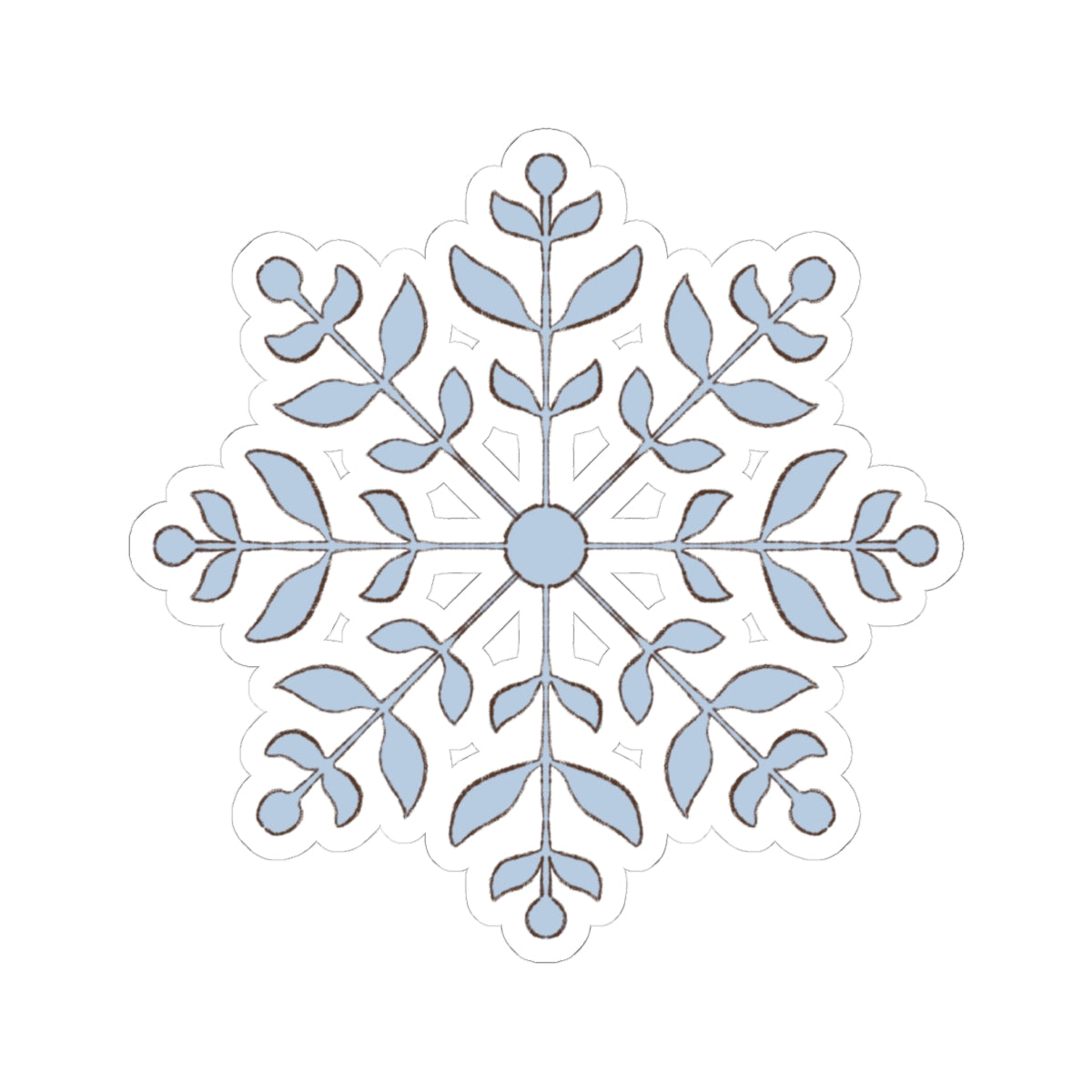 Snowflake Sticker | Cozy Winter Vinyl Decal | Festive Holiday Snowflake Design