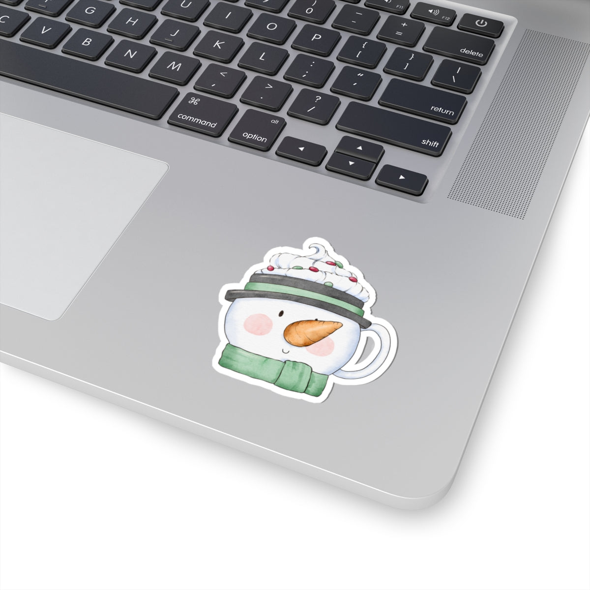 Snowman Mug Sticker | Cozy Winter Vinyl Sticker | Festive Holiday Cup Design Decal