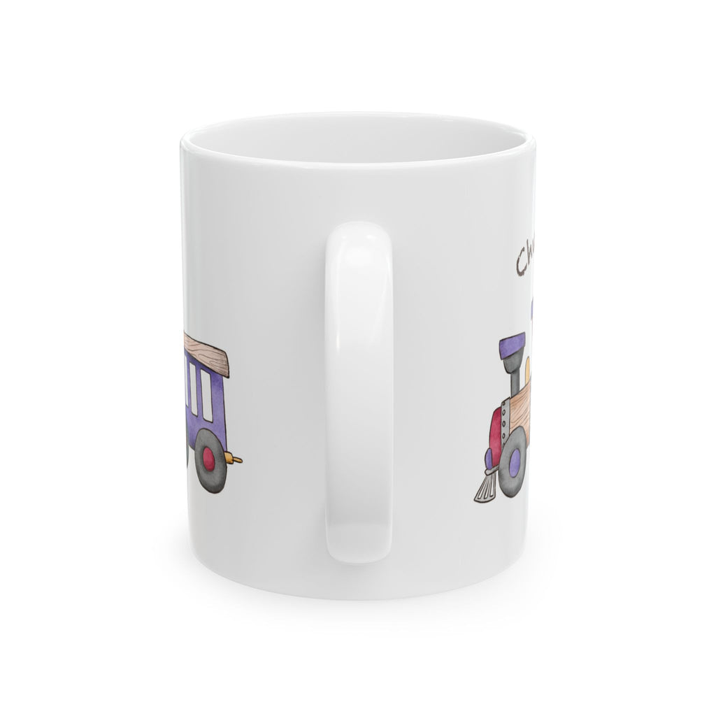 Christmas Train Mug | ‘Chug, Chug, Chug!’ Holiday Coffee Cup | Festive Ceramic Winter Mug
