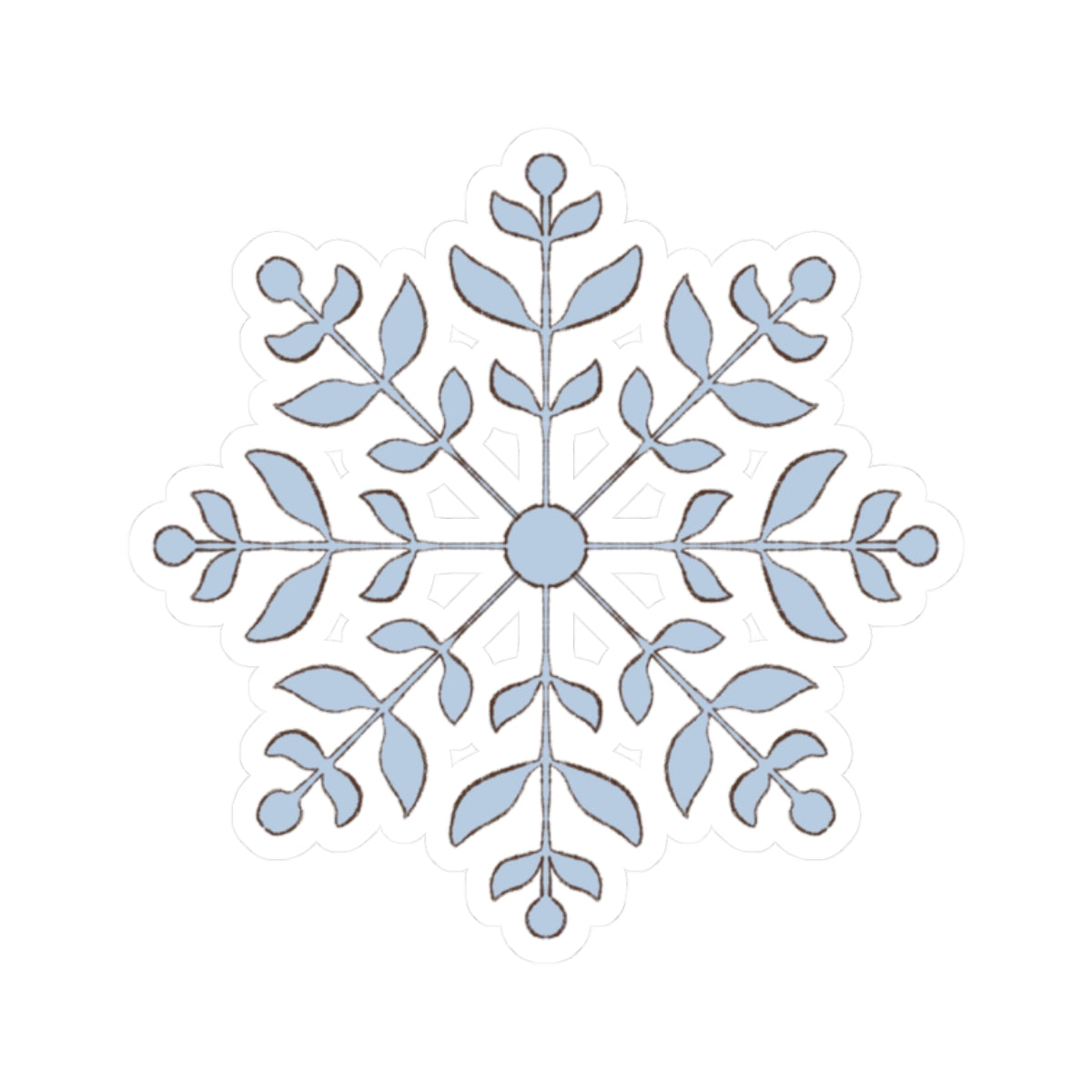 Snowflake Sticker | Cozy Winter Vinyl Decal | Festive Holiday Snowflake Design