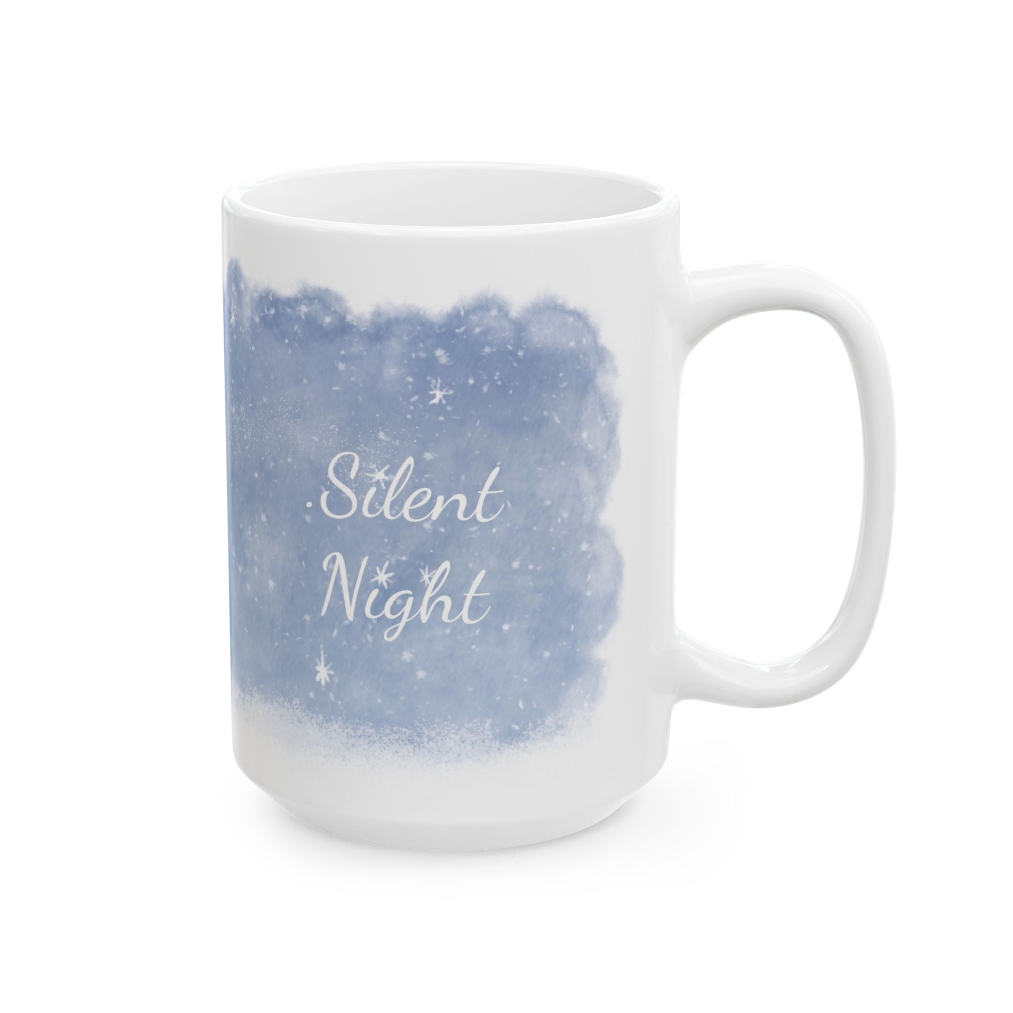 Bunny Silent Night Ceramic Mug | Cozy Winter Christmas Mug | Woodland Holiday Coffee Cup