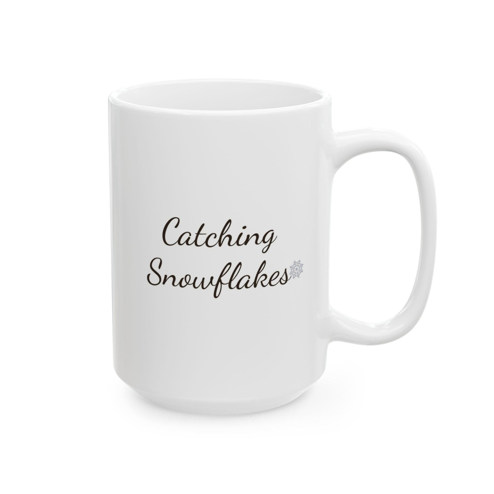 Squirrel Snowflake Mug | ‘Catching Snowflakes’ Winter Coffee Cup | Cozy Holiday Ceramic Mug