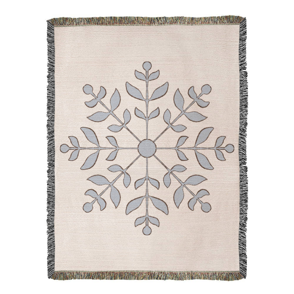 Snowflake Woven Blanket | Cozy Winter Throw | Festive Holiday Home Decor | Christmas Blanket